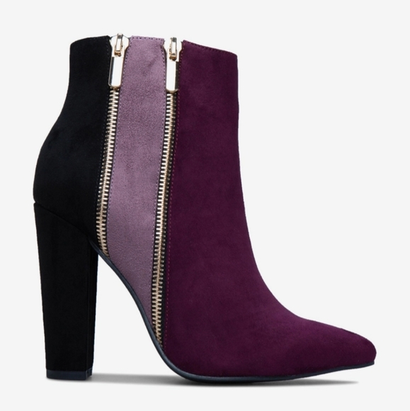 Diane zipper heeled bootie Clearance